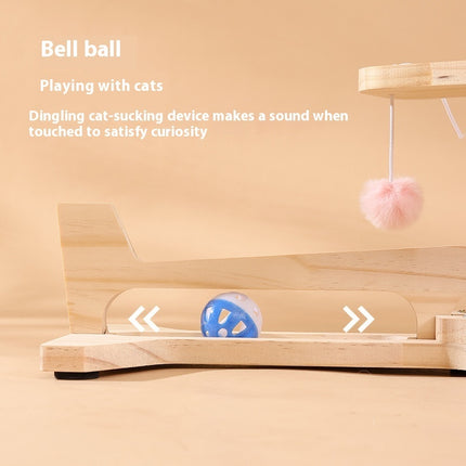 Cat Scratch Board Toy Turntable Cat Teasing Ball Self-Hi Relieving Stuffy-shaped Baby Cat Suit Pet Supplies