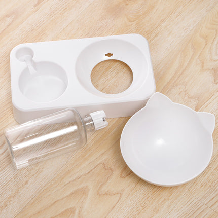 Adjustable automatic drinking cat neck bowl