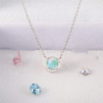 Female Round Pendant Clavicle Chain