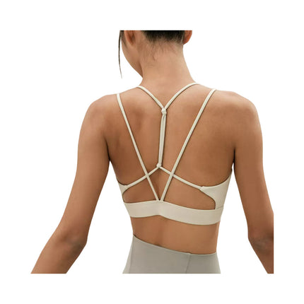 Geometric Line Shoulder Strap Beauty Back Sports Underwear