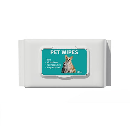 Pet 80-drawer Dog Exclusive For Cats Disposable Disposable Disposable Cleaning Wipes