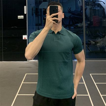 Men's British Business Summer Ice Silk T-shirt