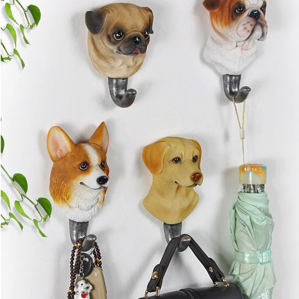 Household wall decoration hook creative wall hanging American coat hook hook hall entrance bathroom single coat hook free punching