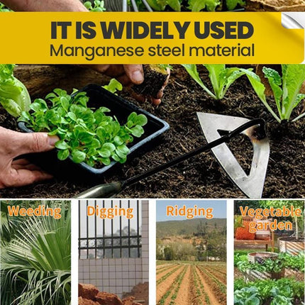 All-manganese Steel Gardening Hand-held Hoe All-steel Hardened Hollow Hoe
