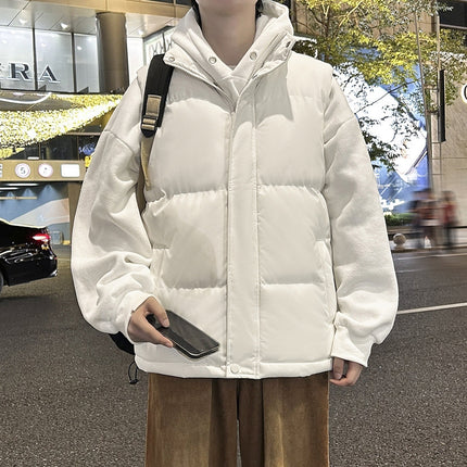 Stand Collar Vest Winter Loose Plus Size Padded Jacket Cotton Padded Coat