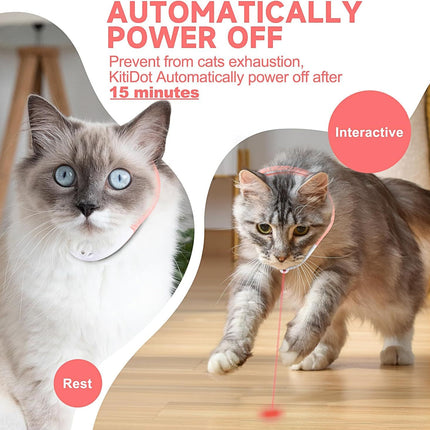 Wearable Automatic Cat Toys With LED Lights  Electric Smart Amusing Collar For Kitten  Interactive Cat Toys For Indoor Cats Pet Exercise Toys  USB Rechargeable Auto On Off
