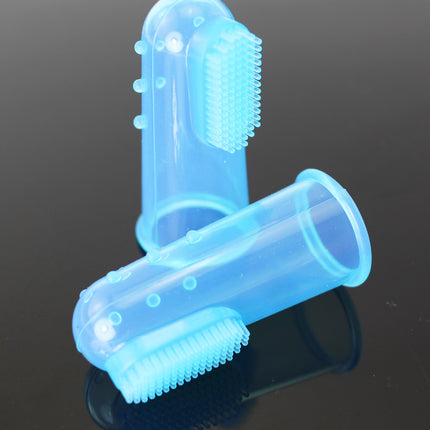 Natural silicone finger toothbrush
