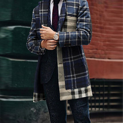 Large Suit Collar Pocket Men's Coat