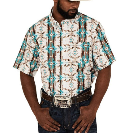 Loose Printed Short Sleeve Shirt