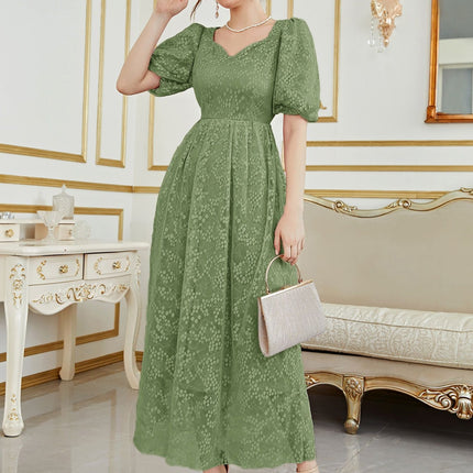 Fashionable Elegant Lace Jacquard Women's Dress