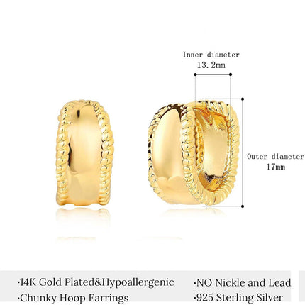 Lxalry Liquid Metal Fusion Stud Set  14K Gold   Silver Prism Earrings  Hypoallergenic 5-Size Jewelry For Everyday Elegance To Evening Glamour