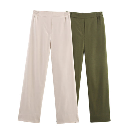 Linen Double Breasted Suit Jacket Linen Wide Leg Pants Suit