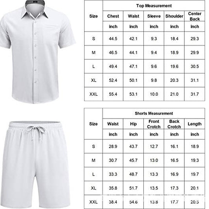 Men's Fashion Casual Shirt Shorts Suit