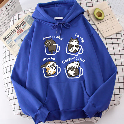 Five Kitties Play In Cup Hoodie