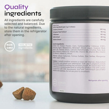 Dog UTI Treatment Duck Flavor Bladder Control Cranberry Chews Dog Cranberry Supplement For Urinary Tract Bladder & Kidney Health Cranberry D Mannose Soft Treats For Dog Incontinence Healthy Bladder