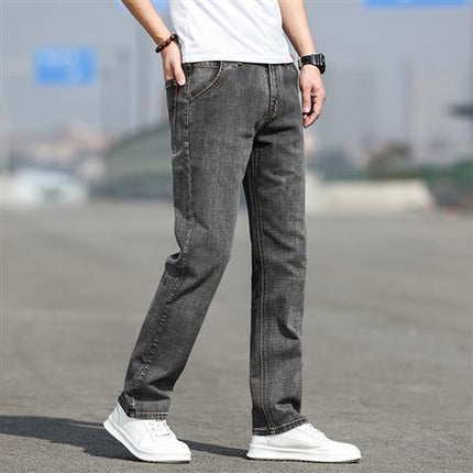Autumn Smoky Gray Jeans Men's Trendy All-matching