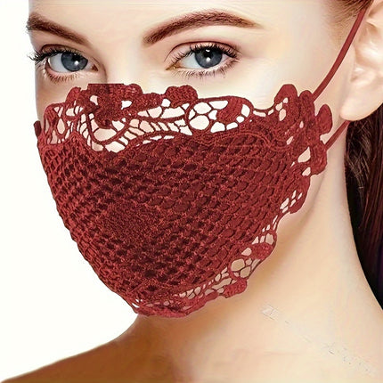 6 Pcs Sexy Lace Face Mask For Women- Adjustable Ear Loops- Cute, Sexy Washable And Reusable