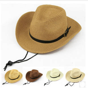 Men's Western Foldable Denim Straw Hat