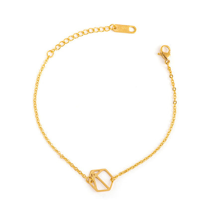 Factory Direct Sale Simple Irregular Hollow Polygonal Pendant Bracelet