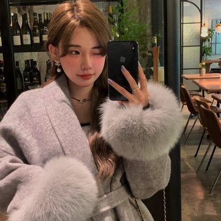 Women's Wool New Double-sided Mid-length Temperament Coat