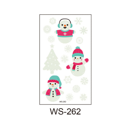 Merry Christmas Santa Claus Luminous Tattoo Sticker