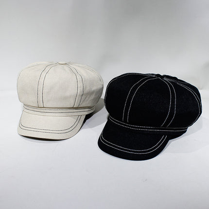 Female Tide Ins Octagonal Hat Spring And Summer British Retro