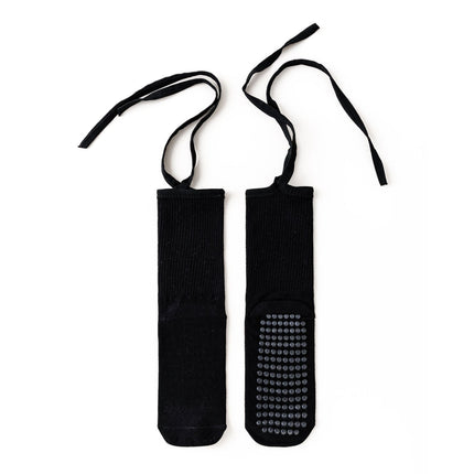 Women's Anti-slip Cross Lace-up Yoga Pilates Dance Dopamine Sports Wear Mid-calf Socks