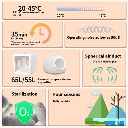 Drying Baker For Pet Household Automatic Drying Hair Dryer