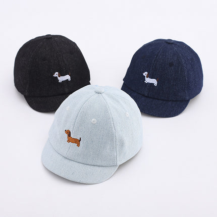 Babies' Spring And Summer Denim Puppy Cute Small-month Baseball Cap