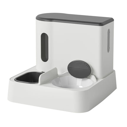 Cat Automatic Pet Feeder Water Dispenser Integrated Double Bowl Drinking Pet