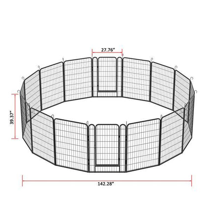 16 Pieces Of Heavy-duty Metal Pet Sports Fence