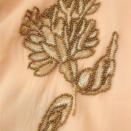 Beaded Silk Blended Short Kimono Coat