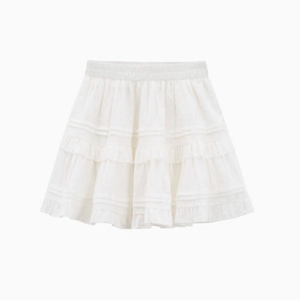 Color Elastic Waist Cake Skirt Half Body Skirt For Women Japanese