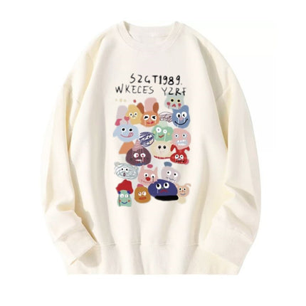 American Idle Style Loose Round Neck Sweater For Women