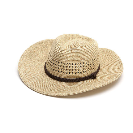 Summer Men's Foldable Outdoor Sun Hat Big Brim Straw Hat