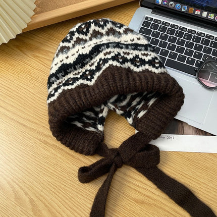 Winter Vintage Hat Bag Cap Warm Ear Protection Wool Hat