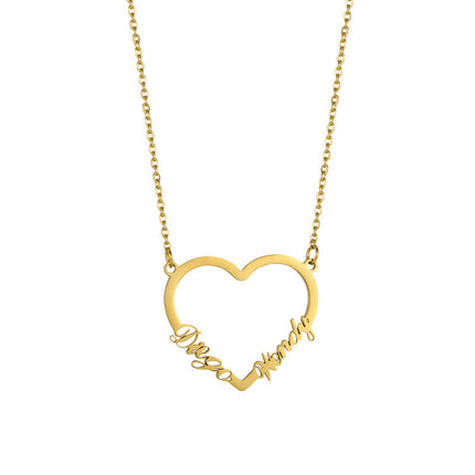 Love Sweater Lock Bone Chain Female Small Peach Heart