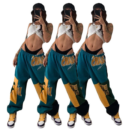 Women's Fashion Trend Patchwork Color Sweatpants