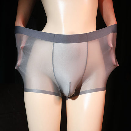 Men's Ultra-thin Transparent Boxer Ice Silk Underwear