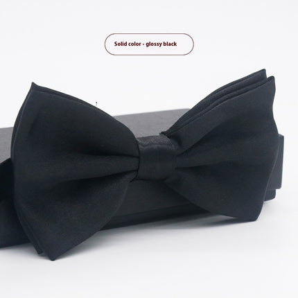 Men's Solid Color Formal Wear Wedding Business Casual Groom Groomsman Bow Tie