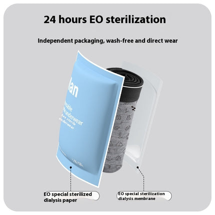 Men's Purified Cotton Underwear Square Meters Four Corners Sterile Disposable