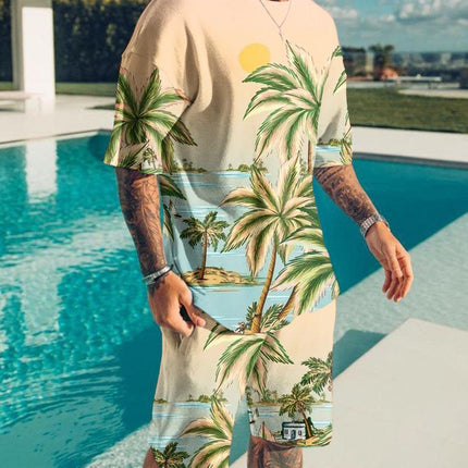 Digital Printing Men's T-shirt Sports Suit