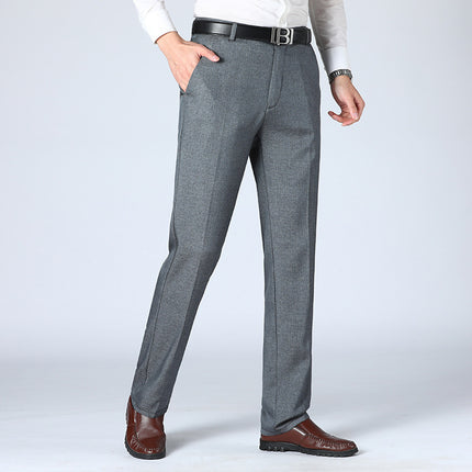 Men's Straight-leg Pants Loose High Waist Suit Pants