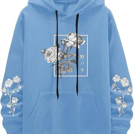 Fashion New Rose Print Casual Sweatshirt