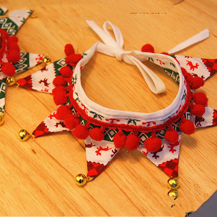 Christmas Bib Ornament Decoration Pet Saliva Towel Winter Warm Scarf