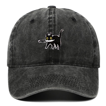 Embroidered Retro Worn Looking Washed-out Outdoor Hat