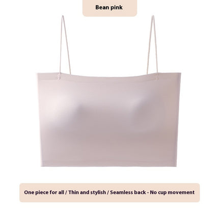 Women's Solid Color Chest Cushion Beautiful Back And Strapless