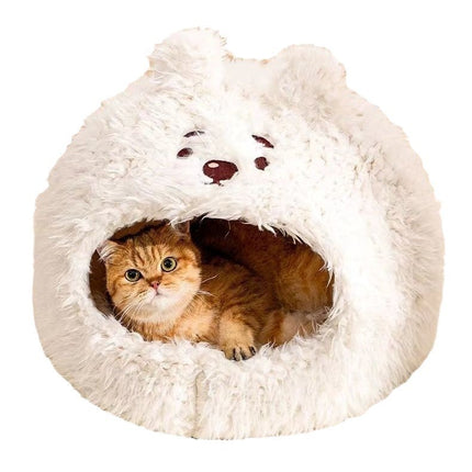 Pet Cat Litter Semi-enclosed Cat Litter Kennel Winter Warm Yurt Cat Tent Nest