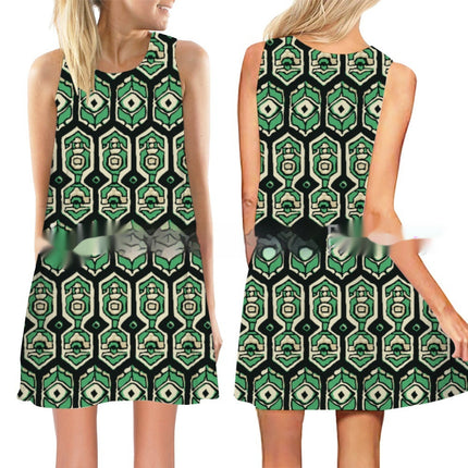 Women's New 3D Printed Sleeveless Dress