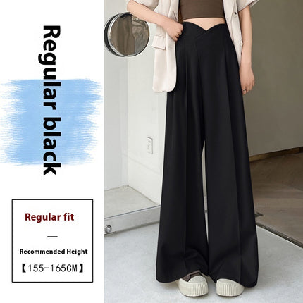 Advanced Sense High Waist Drooping Slimming And Straight Casual Mopping Pants